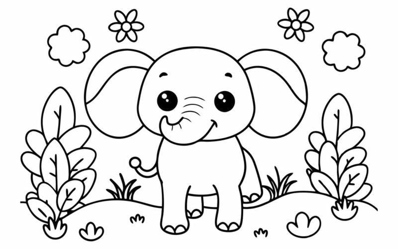 Tải về ngay mẫu tranh tô màu động vật đen trắng miễn phí
