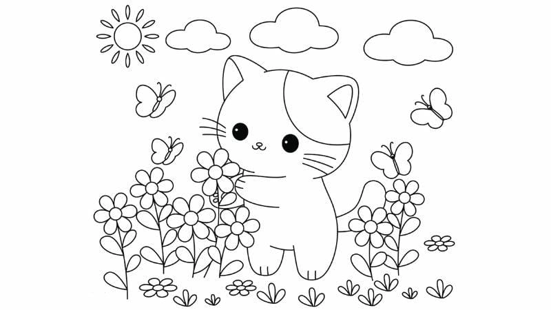 Rèn luyện khéo léo qua tranh tô màu con vật và hoa cho bé 7 tuổi sinh động