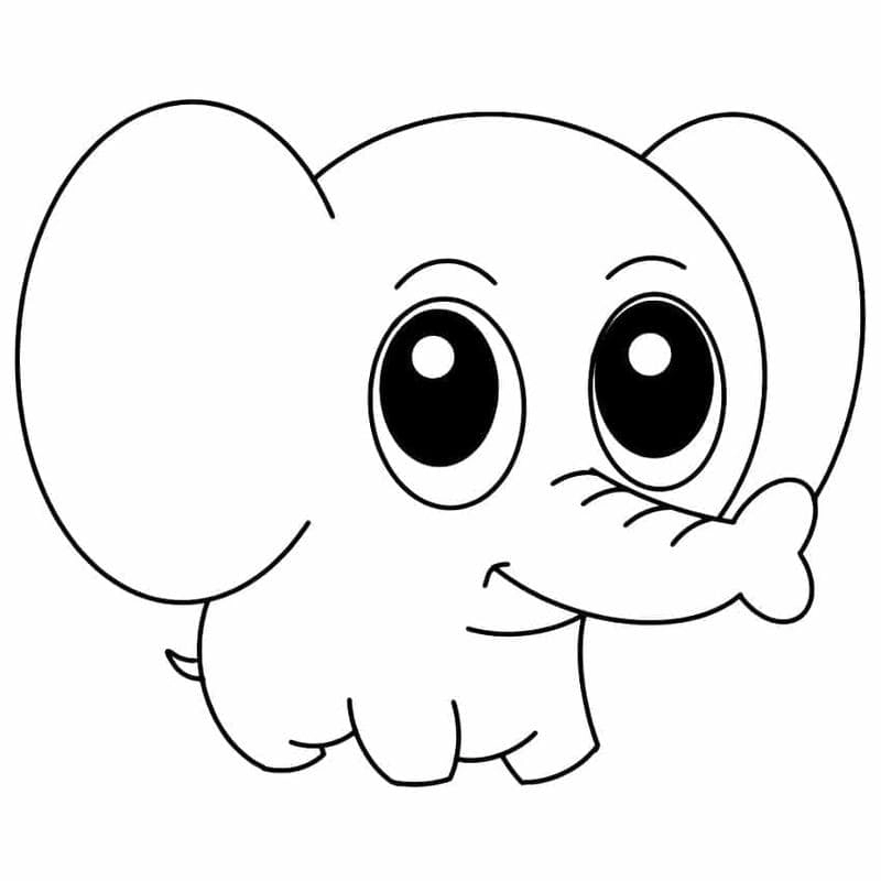 Khám phá bộ bé tô màu con voi sinh động cho bé vui học