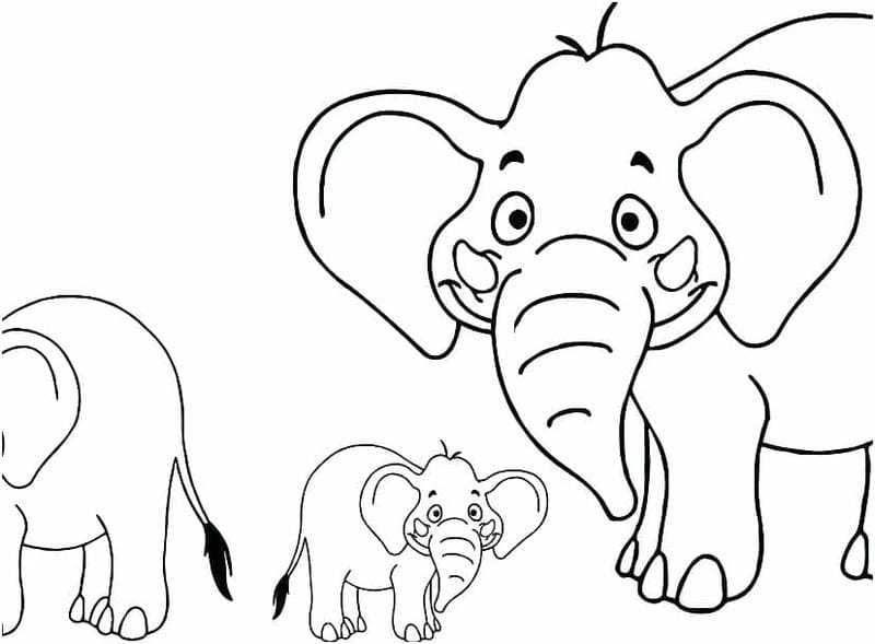 Bé thỏa sức sáng tạo với tô màu con voi đáng yêu và vui nhộn
