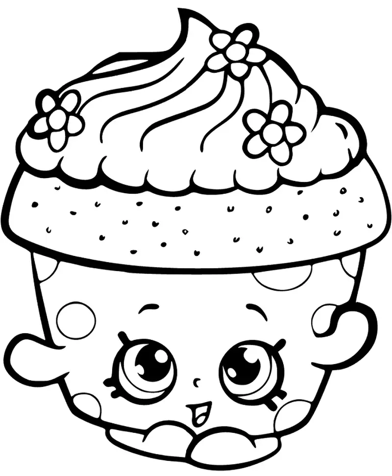 Tô sắc tươi mới với tranh to màu bánh cupcake
