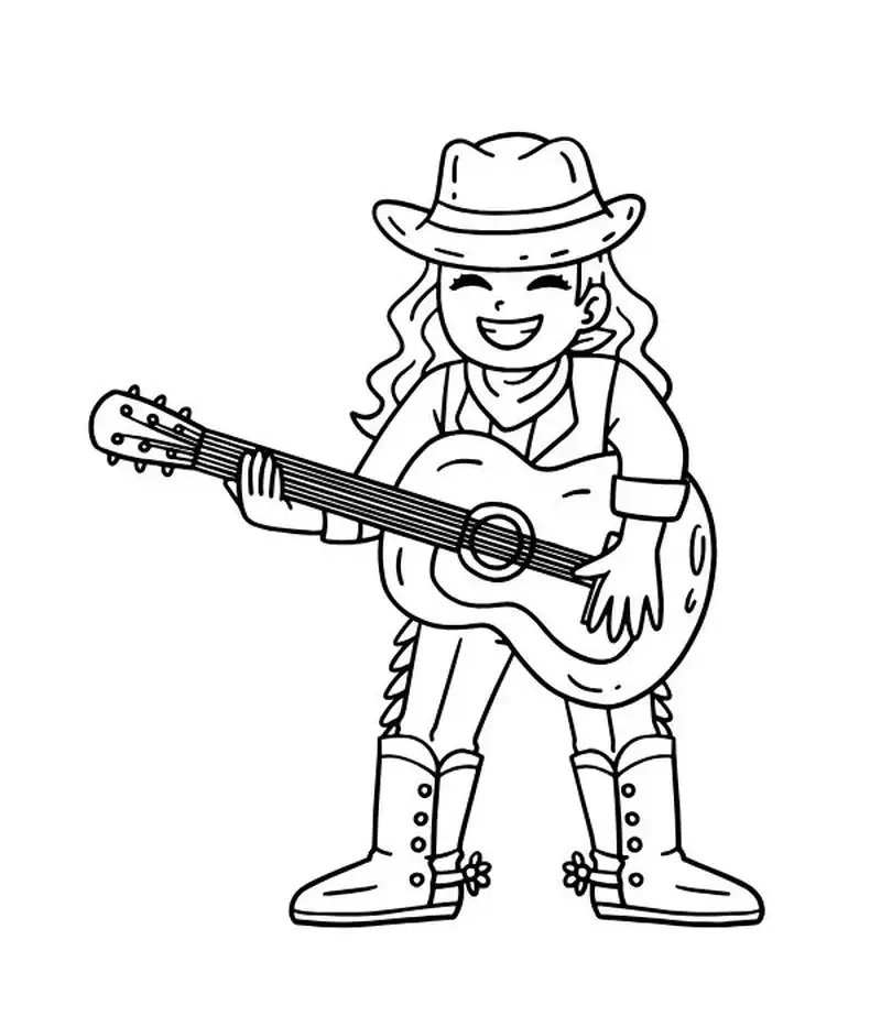 Trải nghiệm thú vị với tranh tô màu guitar bass