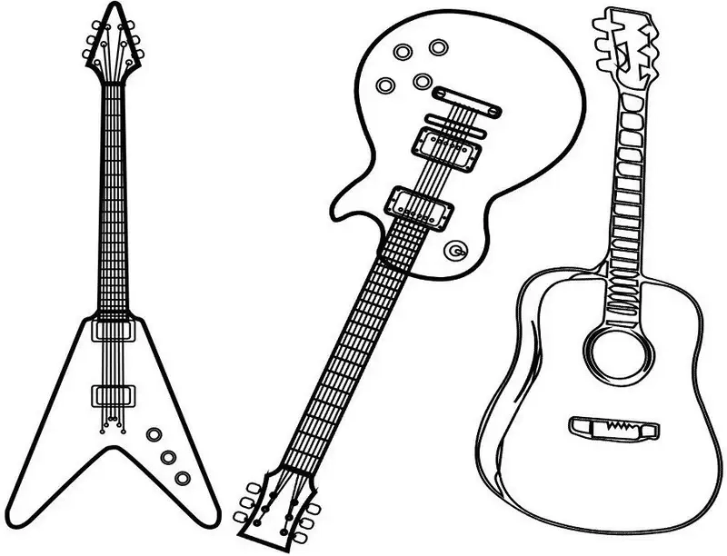 Sáng tạo phong cách với tranh tô màu guitar điện