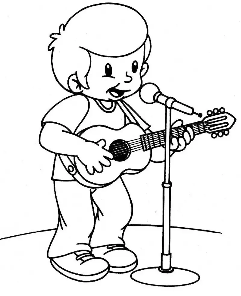 Khám phá tranh tô màu đàn guitar sáng tạo