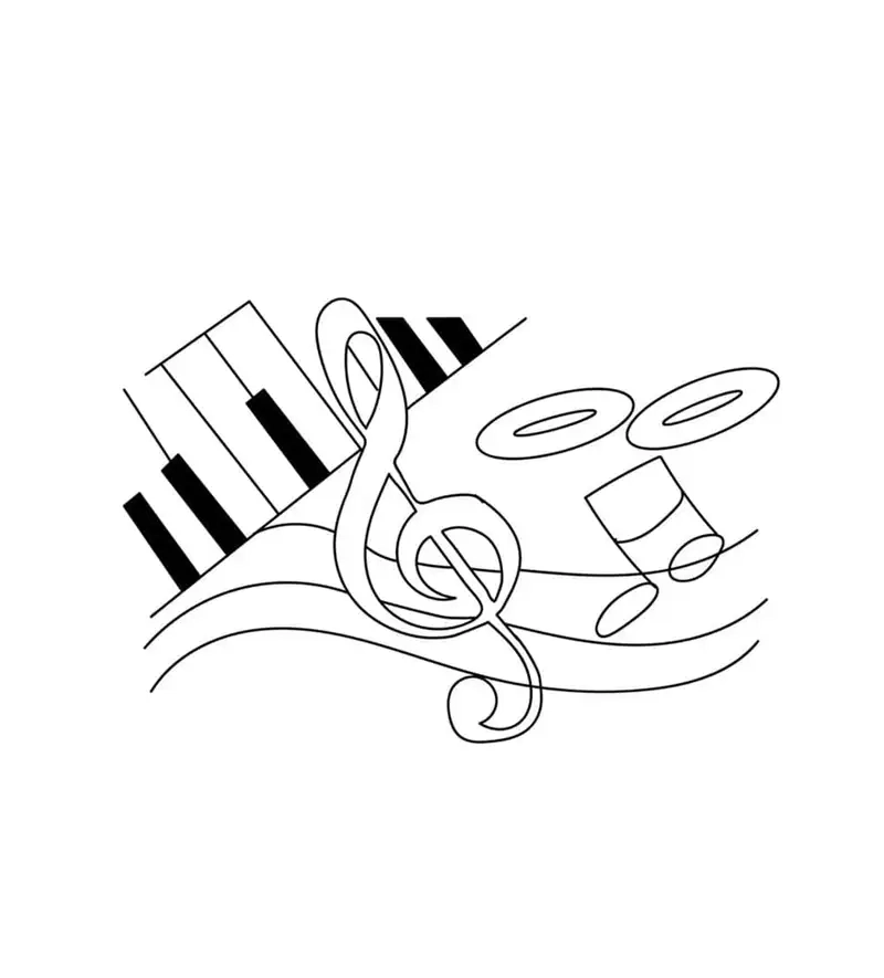 Thỏa sức sáng tạo với tranh tô màu đàn piano miễn phí