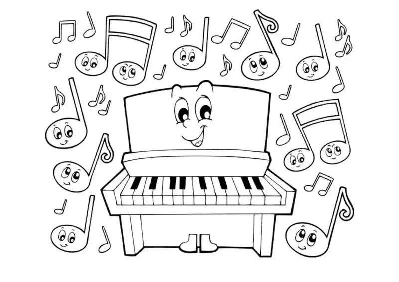 Rèn luyện năng khiếu cùng tranh tô màu đàn organ