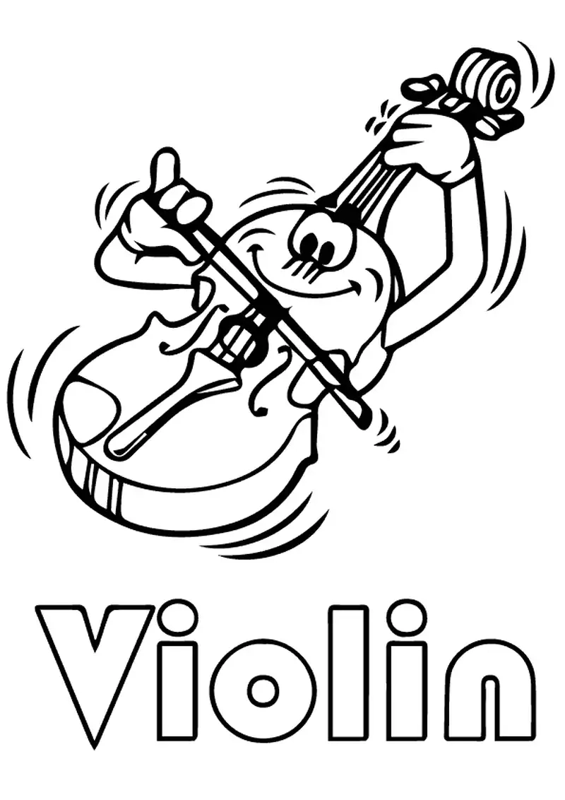Tranh tô màu đàn violin là như thế nào