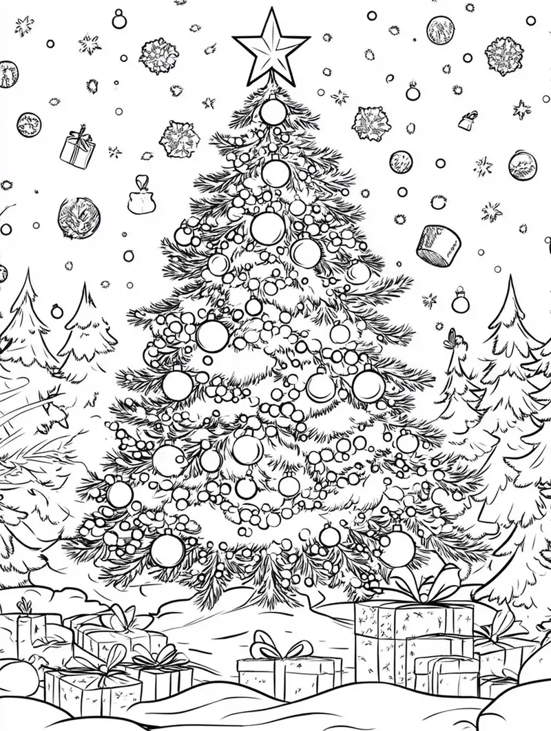 Mang không khí ấm áp với tranh tô màu nến Noel