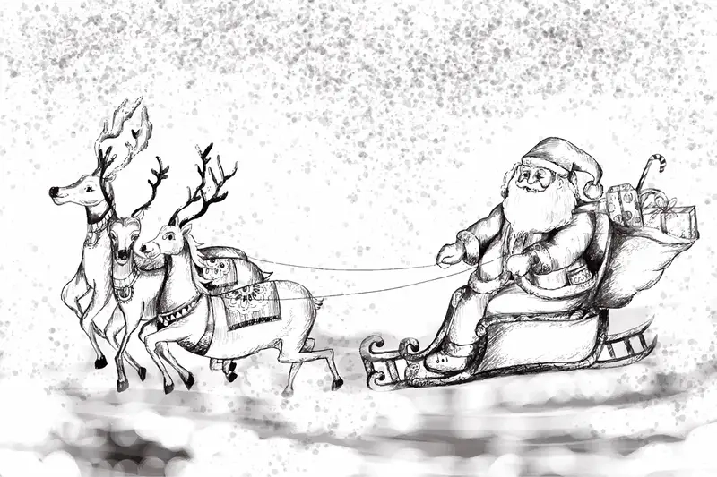 Học vẽ vui nhộn qua tranh tô màu ông già Noel