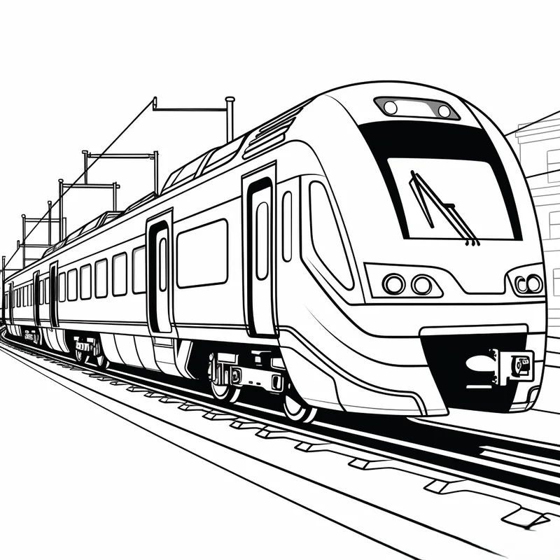 Nâng cao kỹ năng sáng tạo nhờ hình tô màu đoàn tàu đặc sắc
