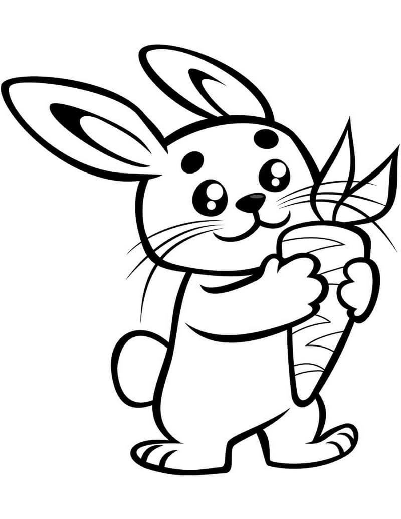 Thế giới đáng yêu với tranh tô màu con thỏ chibi vui nhộn