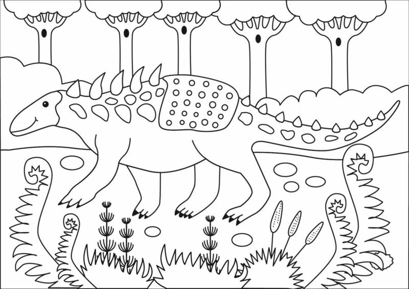 Khám phá prehistory với tranh tô màu con khủng long