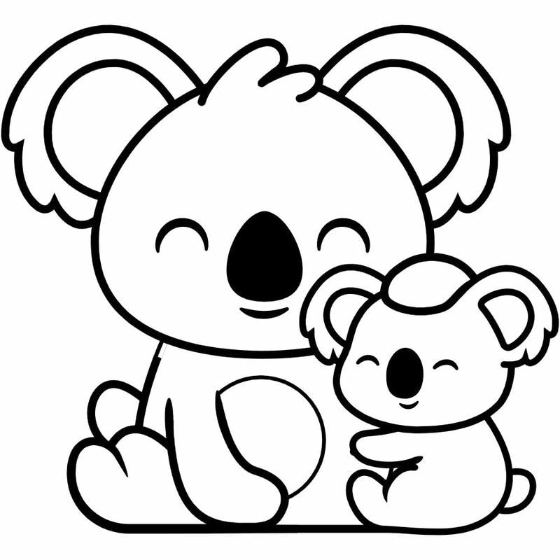 Khám phá tranh tô màu koala cho lớp 2 dễ tô sáng tạo