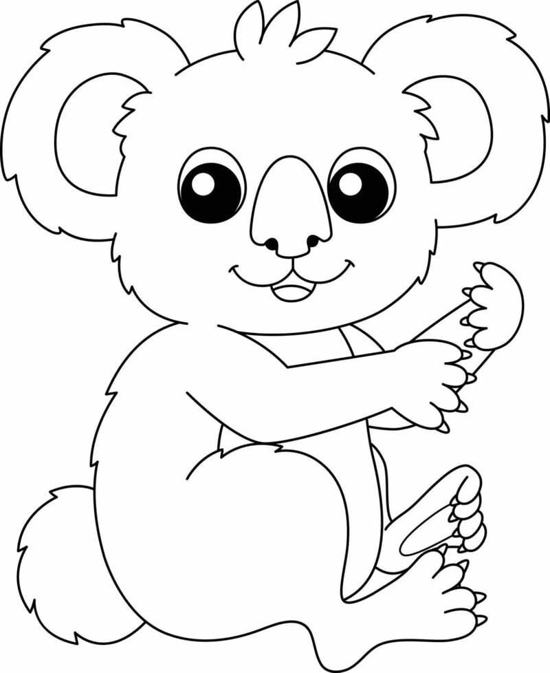 Tải tranh tô màu koala dễ in nhanh chóng tiện lợi