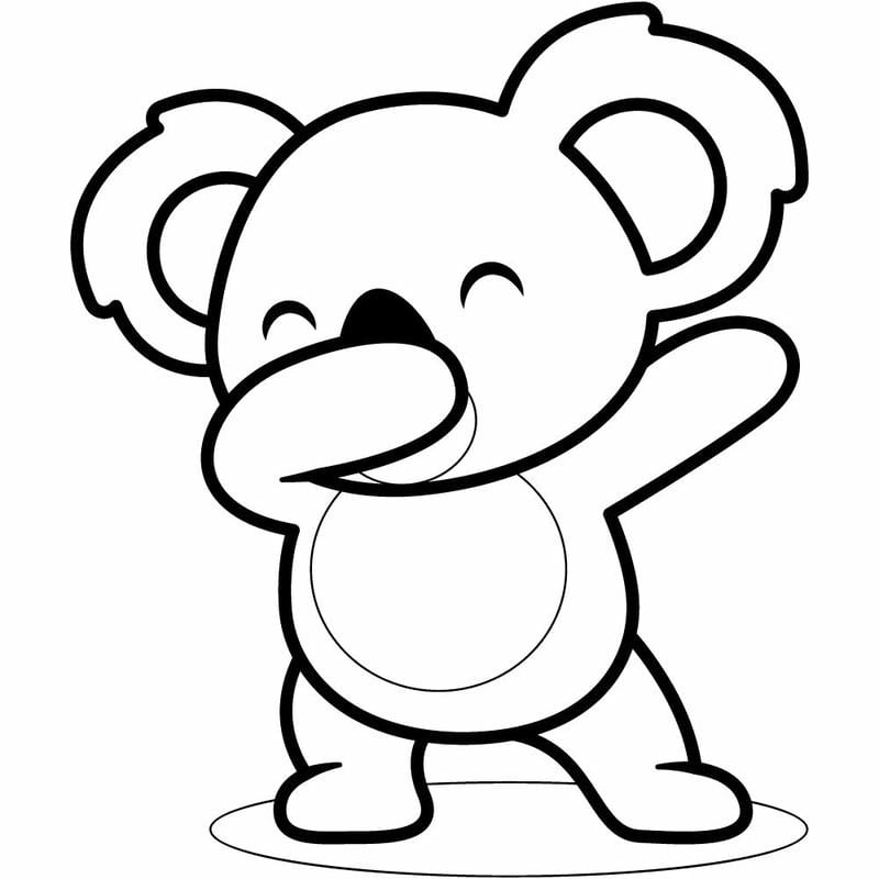 Học vui với tranh tô màu koala cho lớp 1 sinh động hấp dẫn
