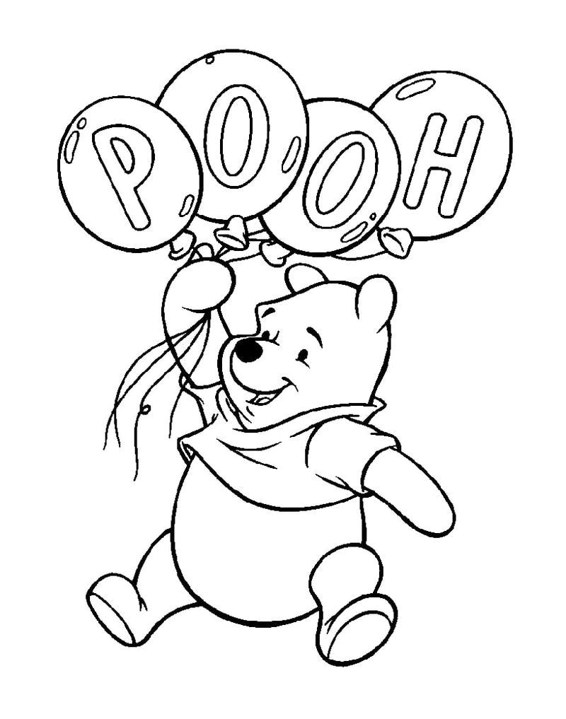 Khám phá bộ tranh tô màu gấu pooh dễ thương giúp bé thỏa sức sáng tạo