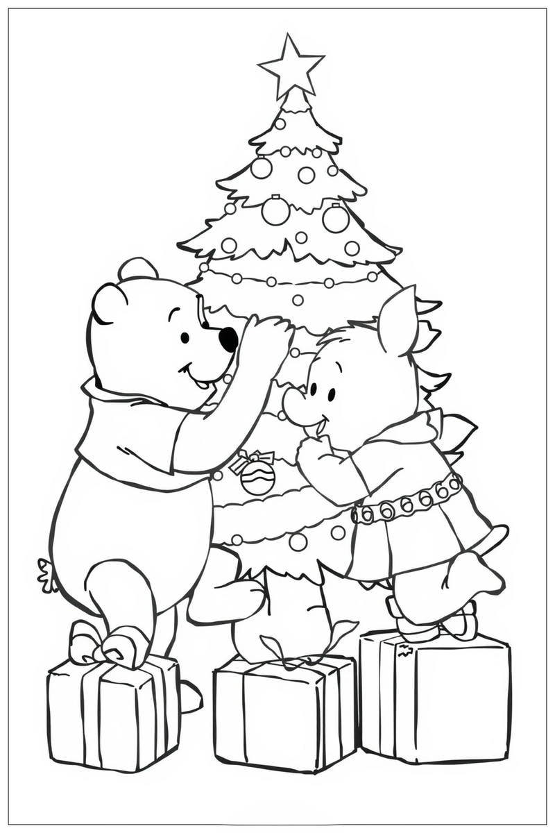 Tranh tô màu gấu Pooh là như thế nào mang niềm vui cho bé