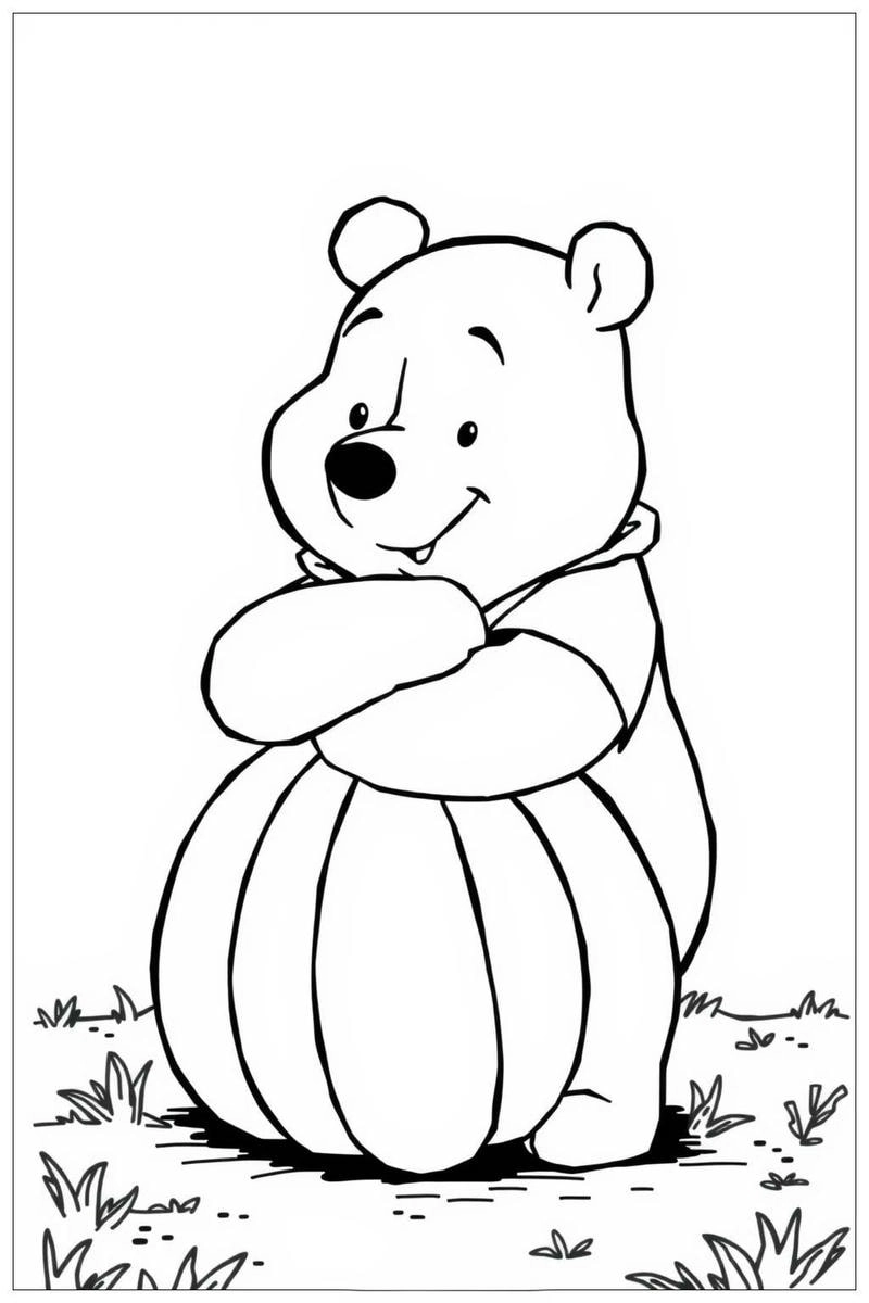 Bé vui chơi cùng tranh tô màu gấu pooh cho bé phát triển trí tưởng tượng