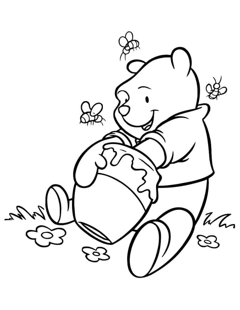 Tải ngay tranh tô màu gấu pooh pdf miễn phí để bé tập tô tại nhà