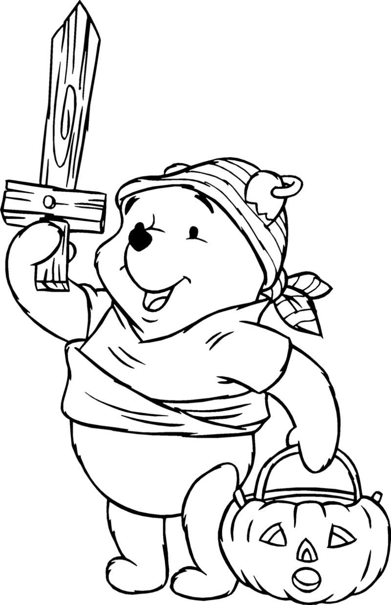 Khám phá thế giới Disney qua tranh tô màu gấu pooh disney sinh động