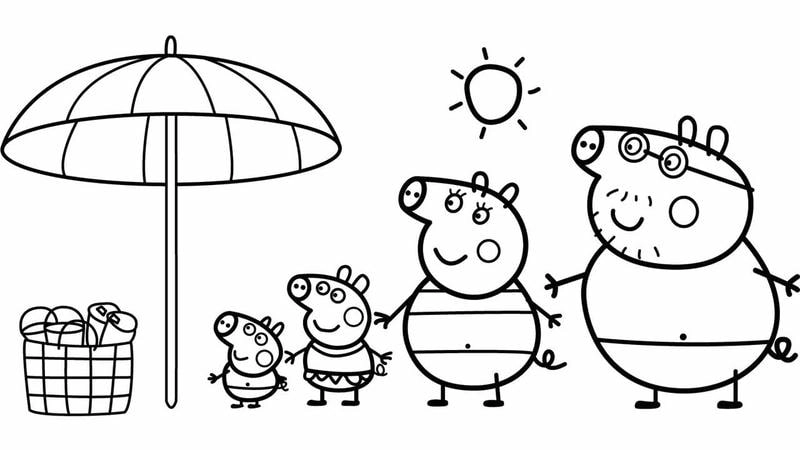 Khám phá tranh tô màu heo Peppa vui nhộn cho bé thỏa sức sáng tạo