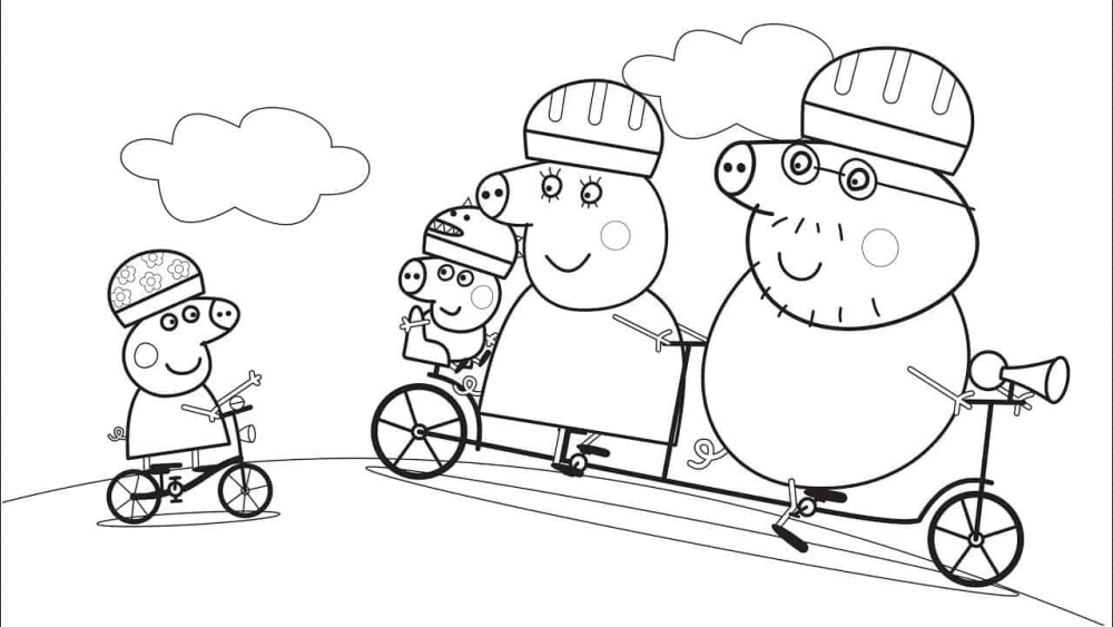 Bé mầm non yêu thích tranh tô màu Peppa Pig cho bé mẫu giáo thú vị