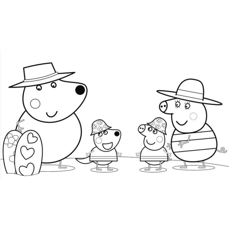 Tải ngay tranh tô màu Peppa Pig miễn phí cho bé học và chơi