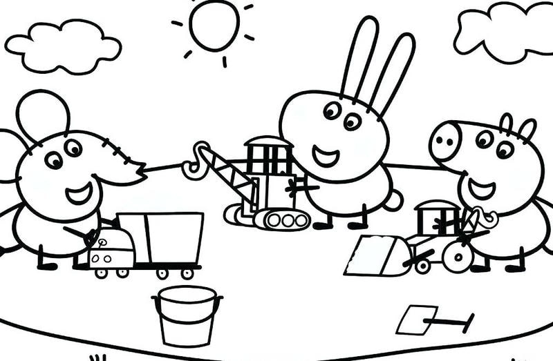 Bộ tranh tô màu Peppa Pig cho bé đầy màu sắc sinh động hấp dẫn