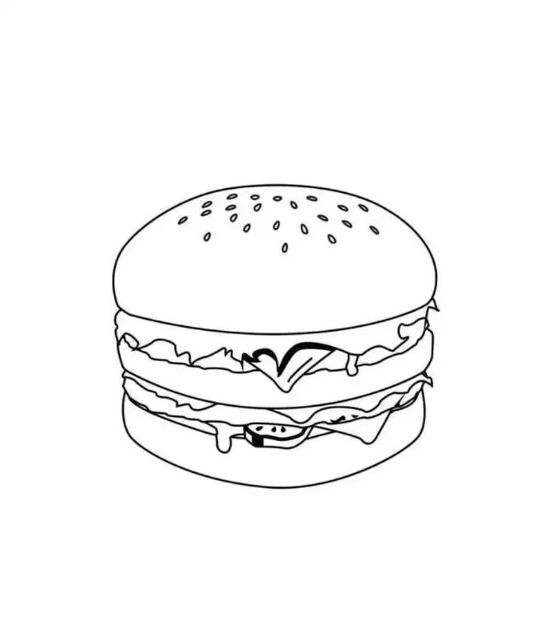 Thưởng thức giờ học tập vui nhộn cùng tô màu bánh hamburger thú vị