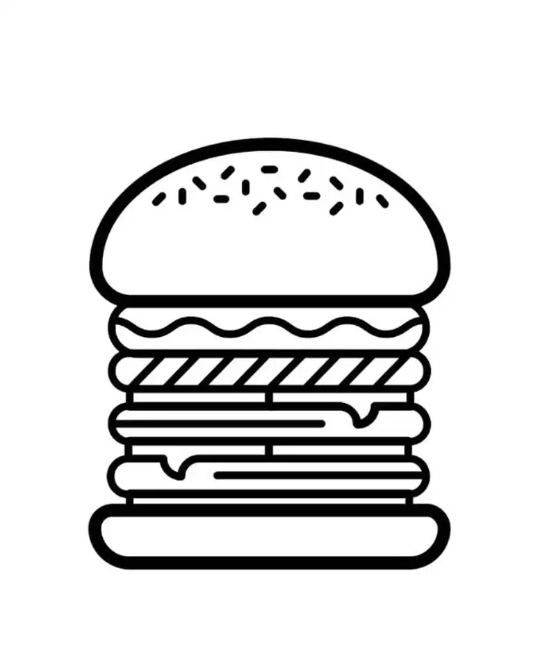 Hãy cùng bé vui vẻ tô màu hamburger để tăng khả năng tư duy sáng tạo