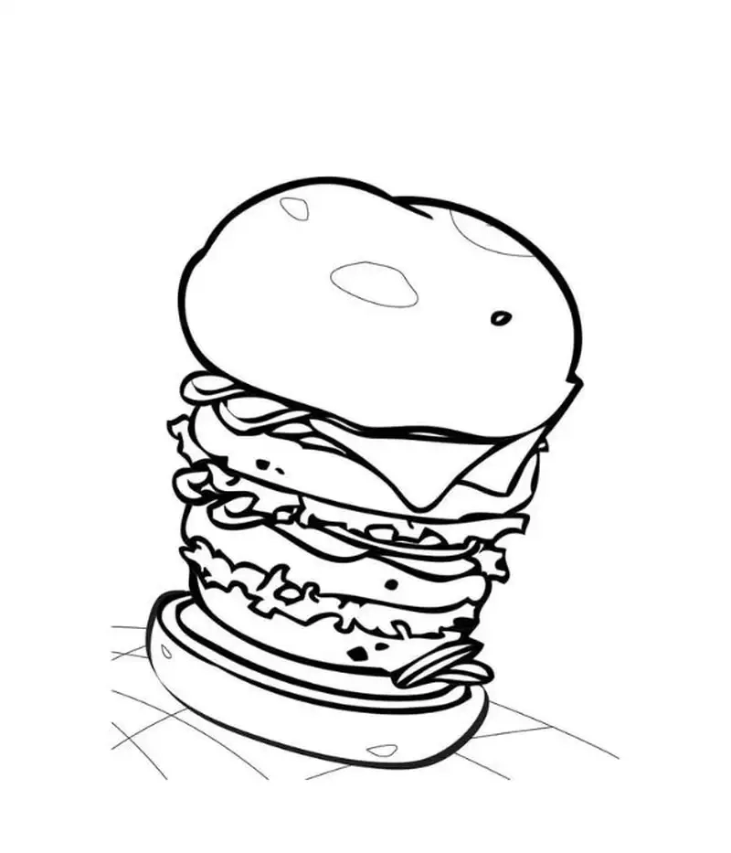 Tranh tô màu hamburger cho bé thỏa sức sáng tạo và khám phá màu sắc mới