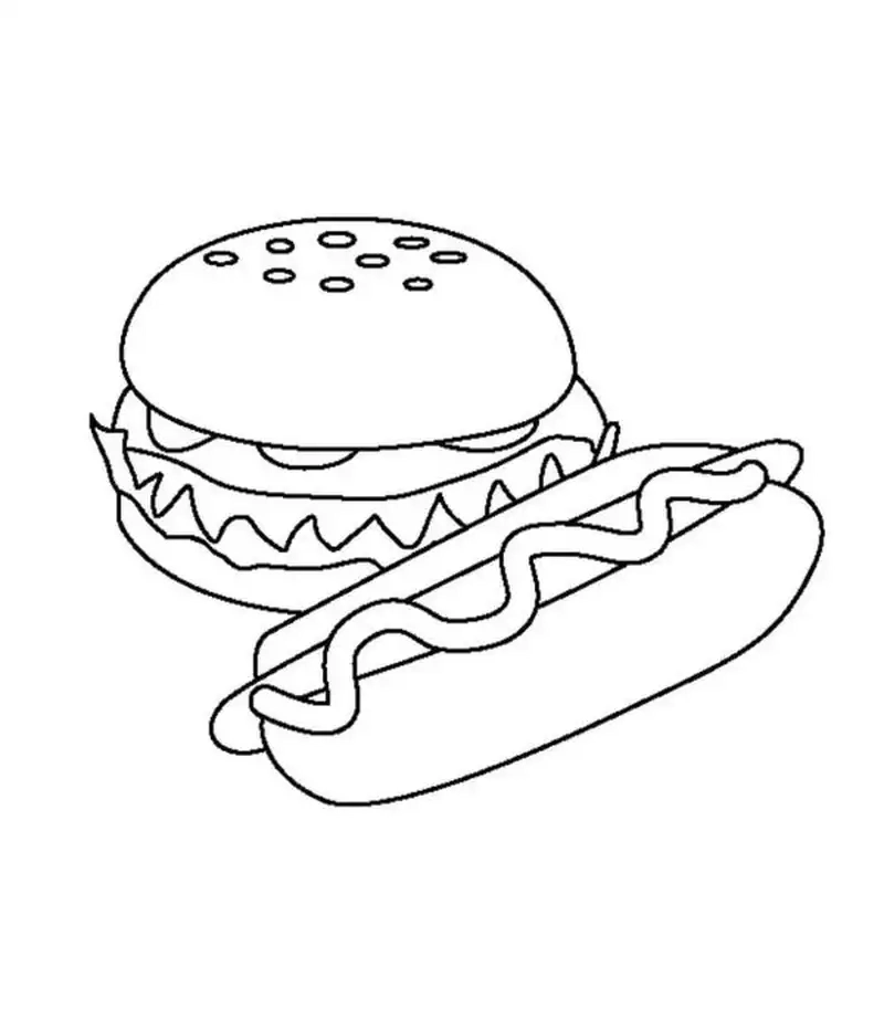 Bé yêu mê mẩn với hamburger tô màu ngộ nghĩnh và đẹp mắt