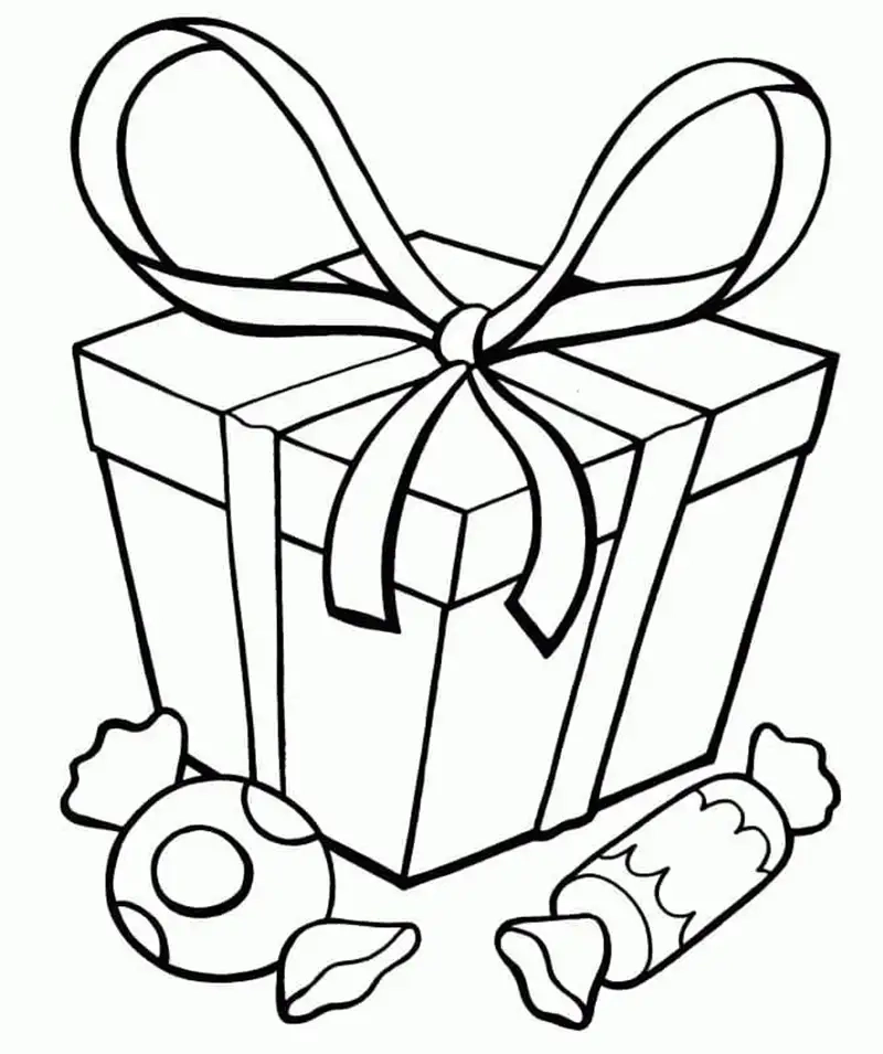 Không khí ấm áp với tranh tô màu hộp quà noel