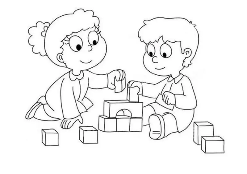 Tranh tô màu xếp hình giúp bé học hình khối vui nhộn
