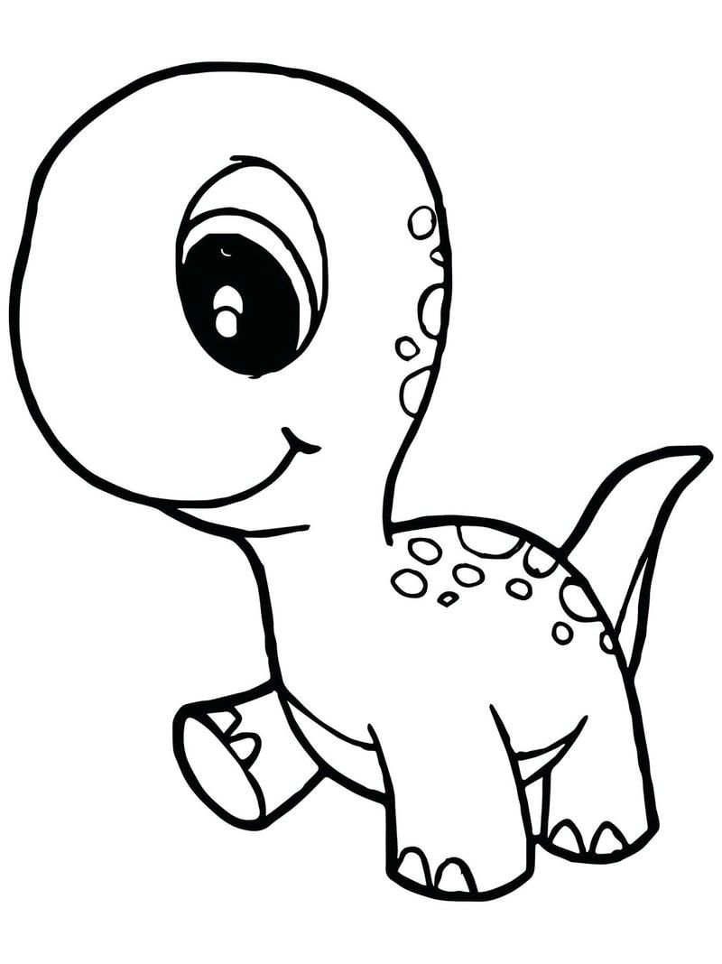 Bé sẽ thích mê bộ tranh tô màu khủng long chibi ngộ nghĩnh