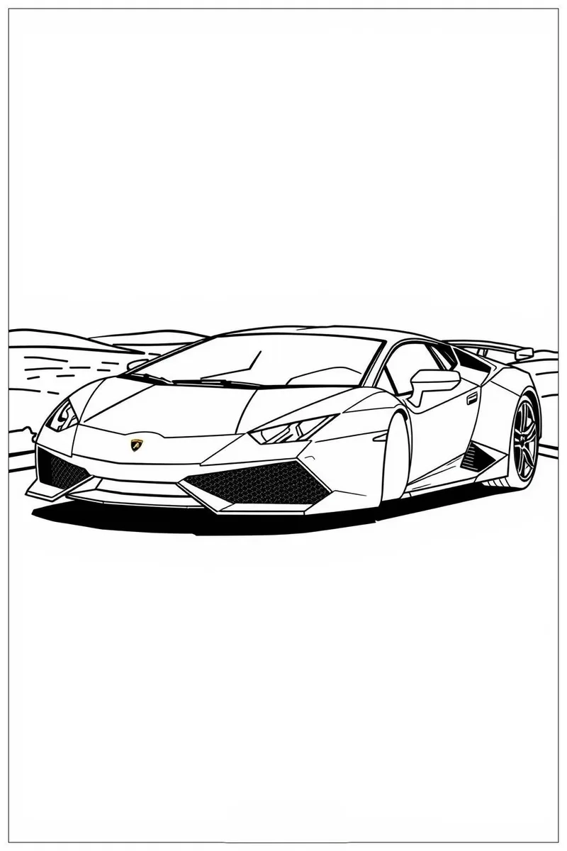 Tải ngay bộ tranh tô màu ô tô lamborghini độc đáo cho bé