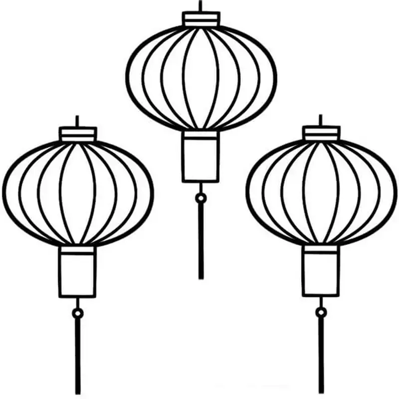 Tải ngay hình tô màu lồng đèn để bé thỏa sức sáng tạo