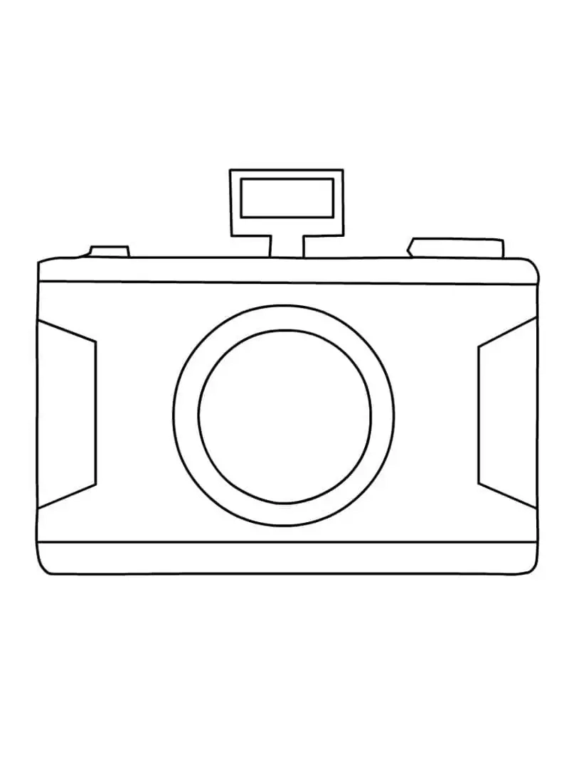 Tranh tô màu máy ảnh vector sắc nét tải nhanh