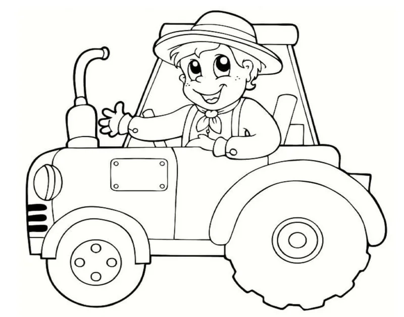 Rèn luyện tư duy qua bộ tranh tô màu máy cày đất đầy màu sắc