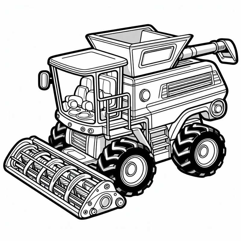 Rèn luyện kỹ năng sáng tạo qua tô màu máy gặt