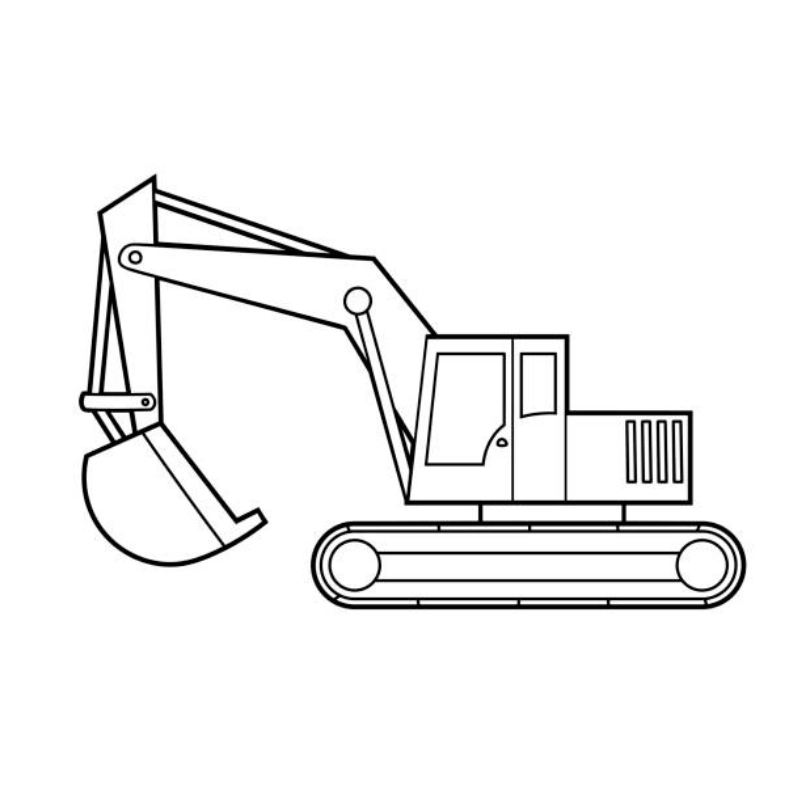 Bộ sưu tập học tập với tranh tô máy xúc đơn giản dễ tải