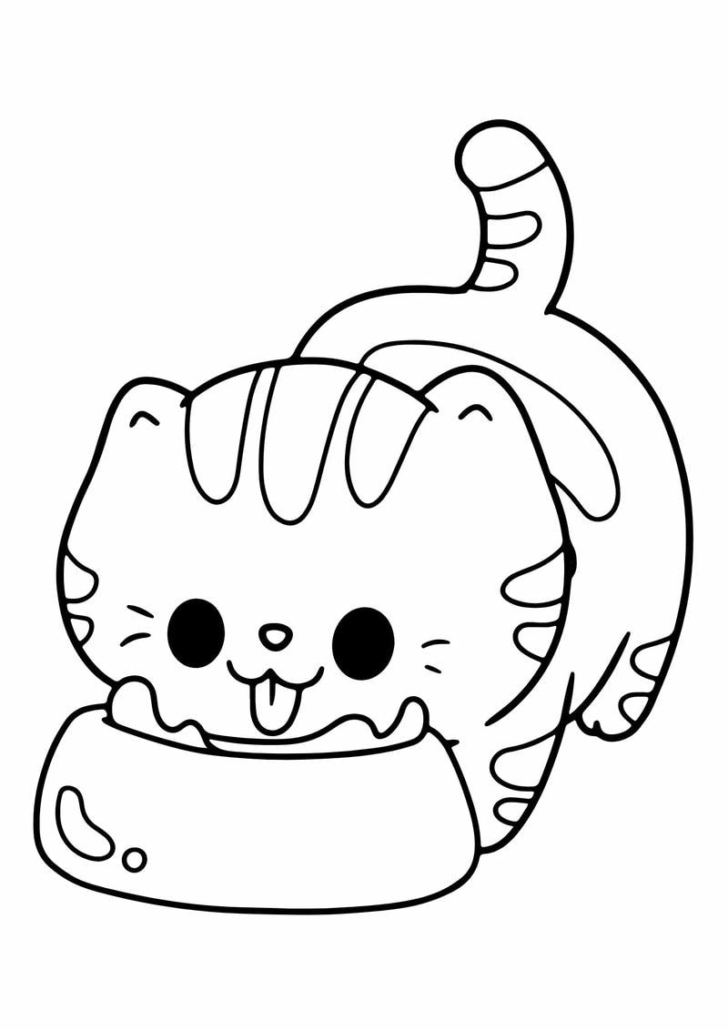 Thỏa sức sáng tạo với hình tô màu mèo cute cho bé