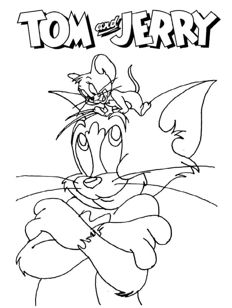 Thỏa sức sáng tạo cùng hình tô màu Tom và Jerry cute đáng yêu