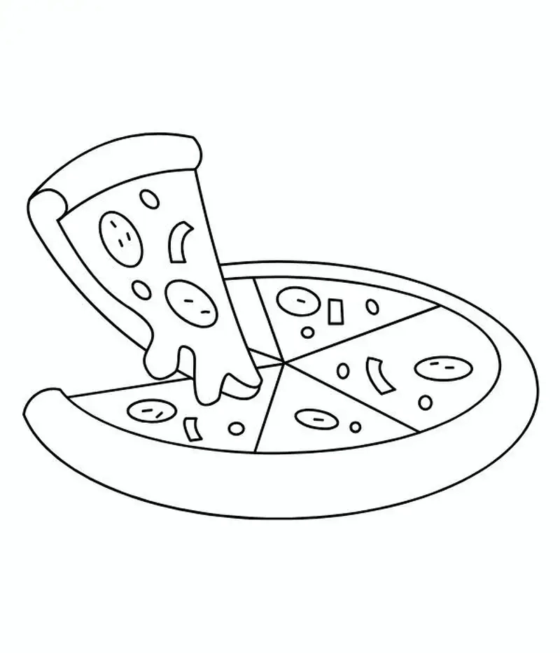 Tranh tô màu pizza là như thế nào