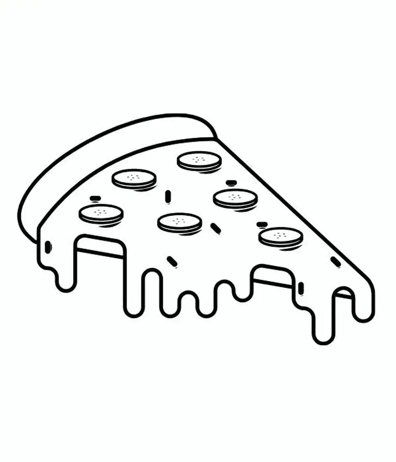 Tải và in ngay in tranh tô màu pizza dễ dàng