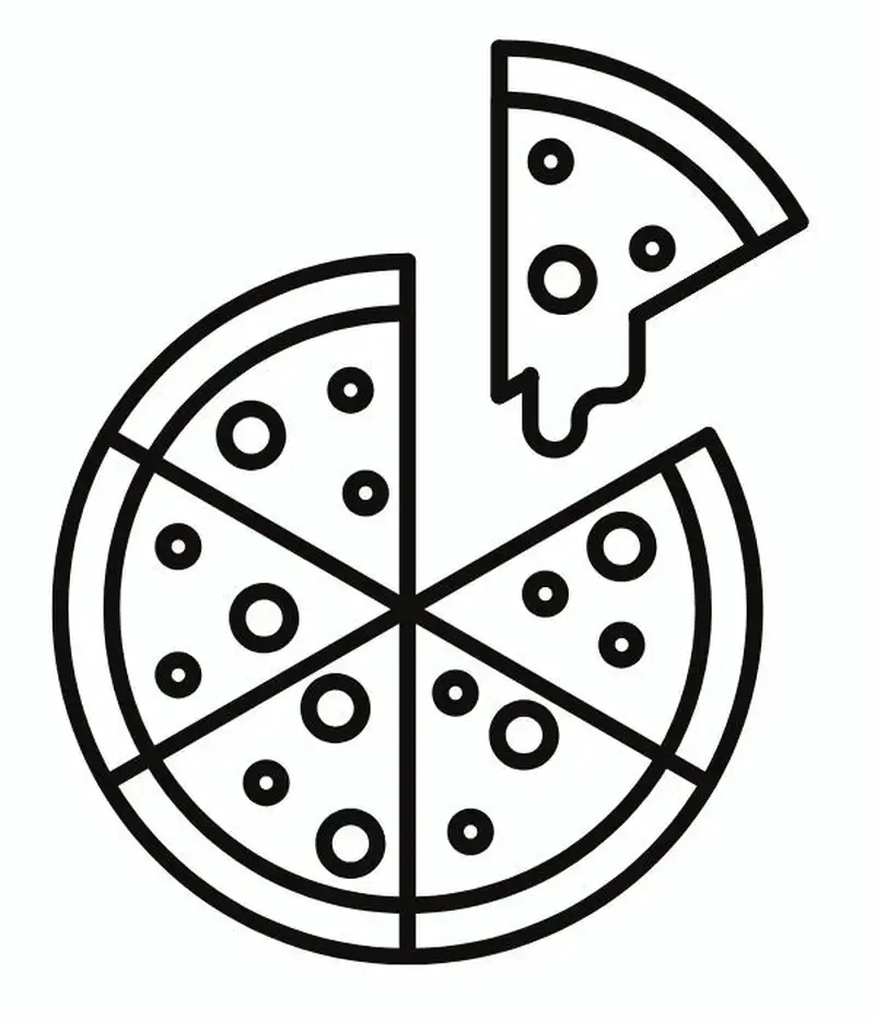 Khám phá tranh tô màu pizza đẹp cho bé