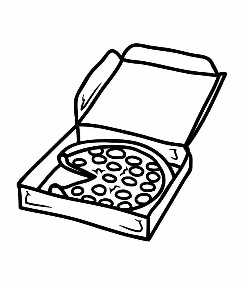 Bé tập tô sáng tạo với pizza tô màu