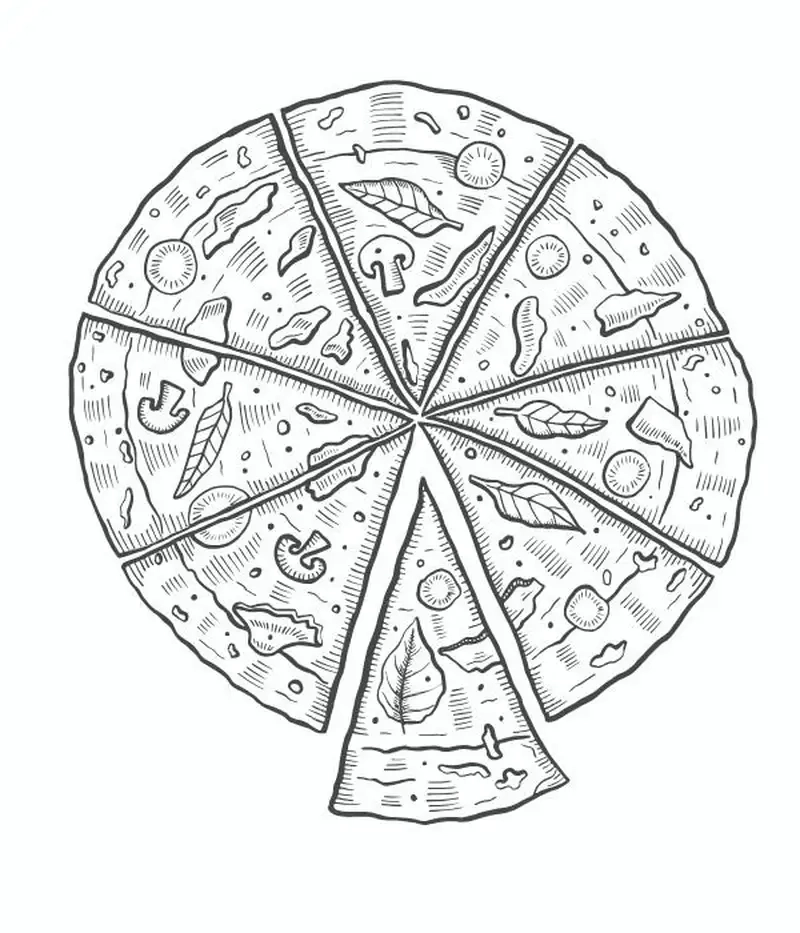 Bé yêu sáng tạo với tranh tô màu pizza