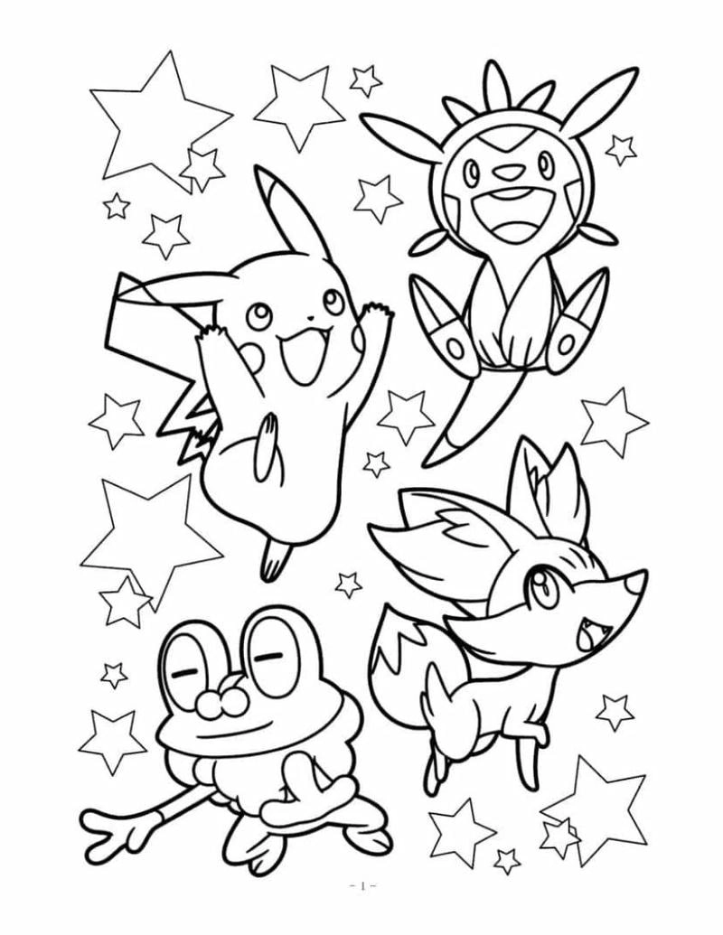 Khám phá bé tập tô màu pokemon sáng tạo và vui nhộn