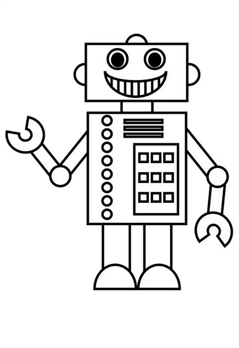 Bé yêu sẽ thích hình tô màu robot cho bé